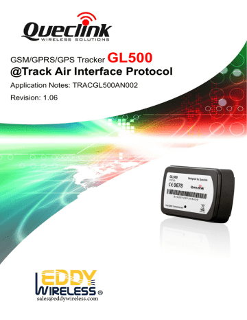 GL500 @Tracker Air Interface Protocol V1.06 | Manualzz