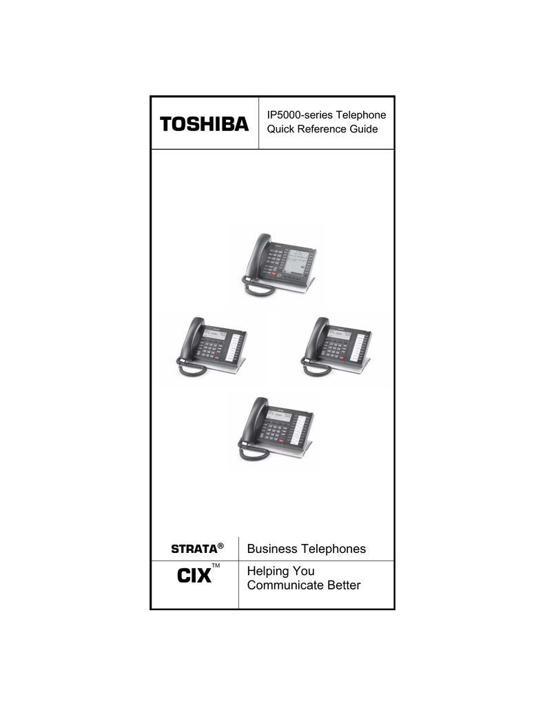 Toshiba IP5000Series Telephone User manual Manualzz