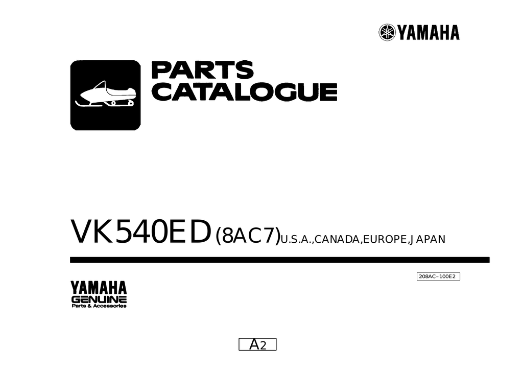 Snowmobile Parts Yamaha VK540 III IV V front bumper NEW 8AT775110100