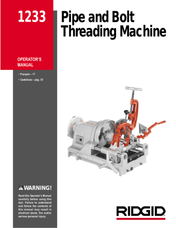 Ridgid 1233 Threading Machine Operators