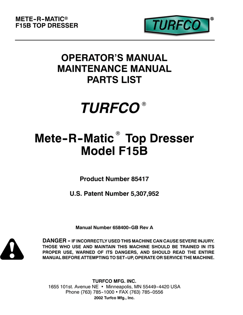 Mete R Matic F15b Manualzz