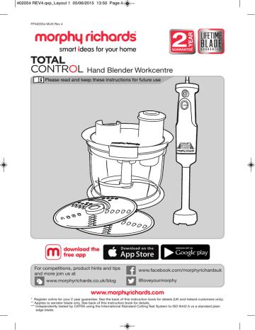 morphy richards 402061 total control hand blender set
