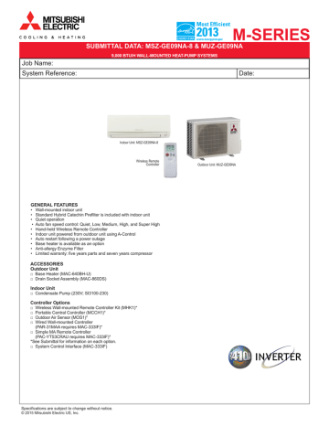 Mitsubishi Submittal | Manualzz