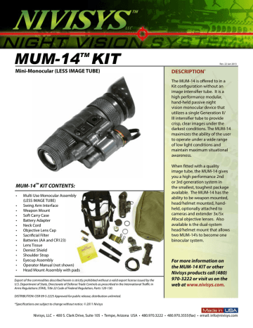 MUM-14_KIT_Brochure_ENG | Manualzz