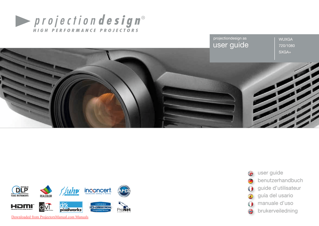 Projectiondesign F22 1080p User Guide Manualzz