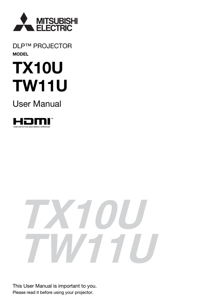 Mitsubishi Electric Tw11u Projector User Guide Manualzz Com Mitsubishi Electric Tw11u Projector User Guide