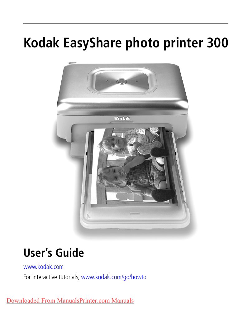 Kodak EasyShare Photo Printer 300 User Guide Manualzz