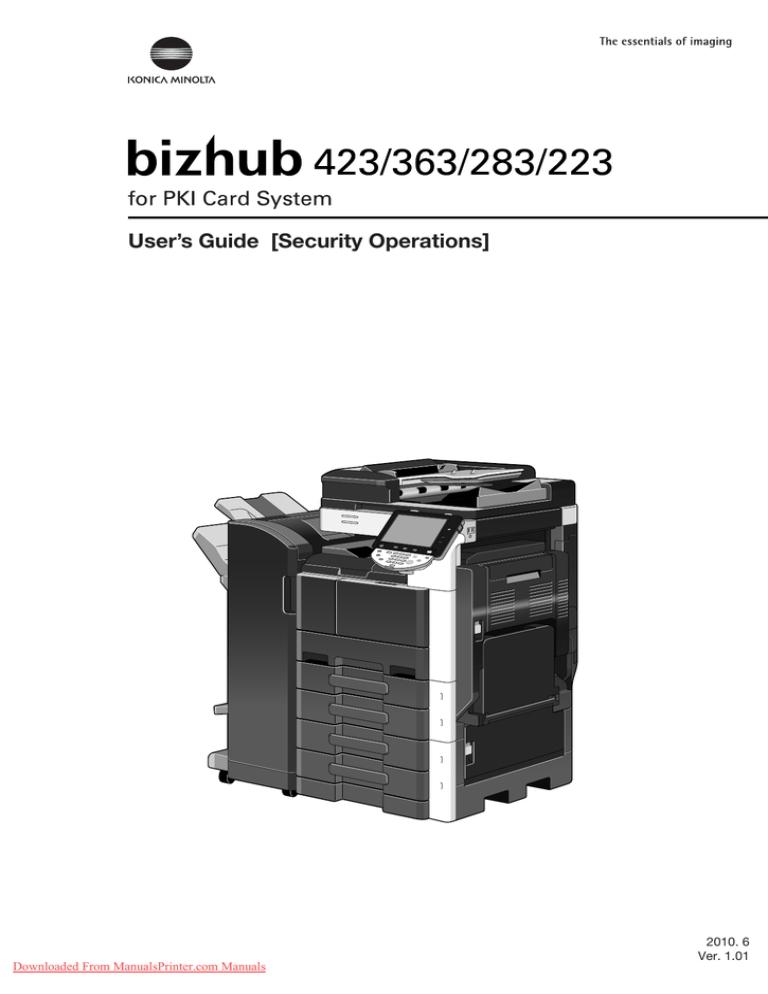 Konica Minolta Bizhub 223 User Guide Manualzz