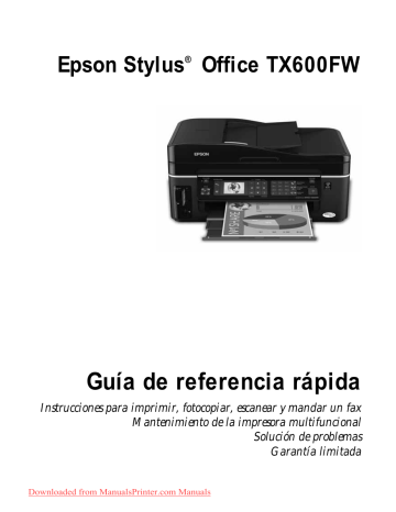 Epson Stylus Office TX600FW User Guide | Manualzz
