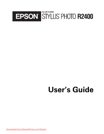 Epson Stylus Photo R2400 User Guide | Manualzz