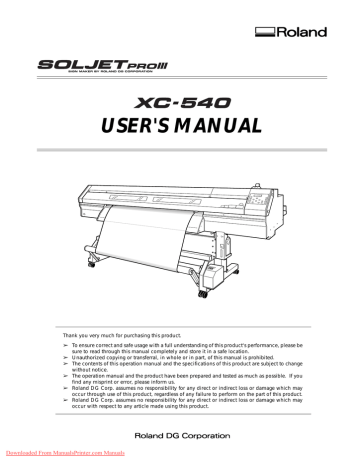 Roland Xc 540 User Guide Manualzz