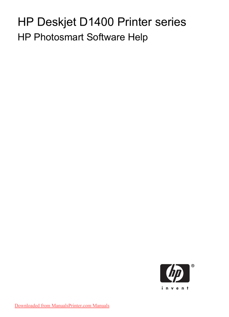 HP DeskJet D1460 User Guide Manualzz
