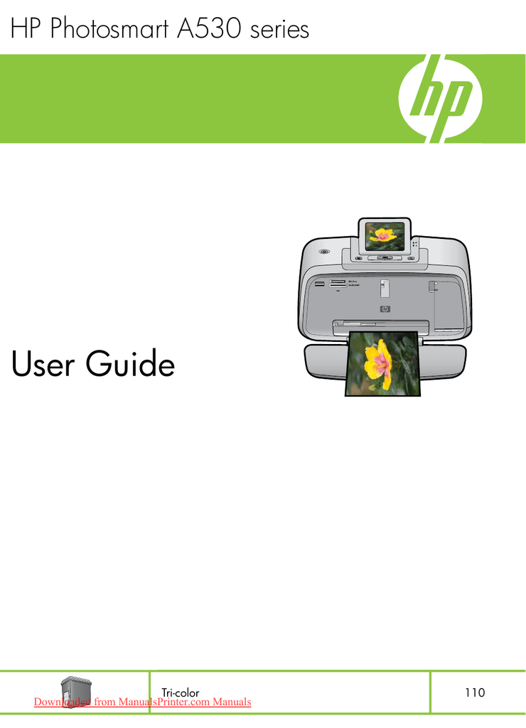 Hp Photosmart A532 User Guide Manualzz 6305