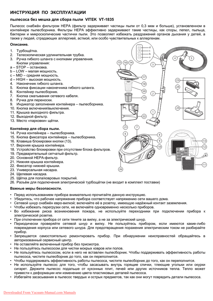 Как пользоваться пылесосом. Пылесос Витек 1600w инструкция. Vitek 1500 w пылесос инструкция. Пылесос Vitek 1835 b/og сборочный чертежи. Пылесос Vitek 2200w инструкция.
