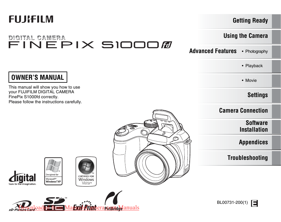 Fujifilm FinePix S1000fd Camera User Guide Manualzz