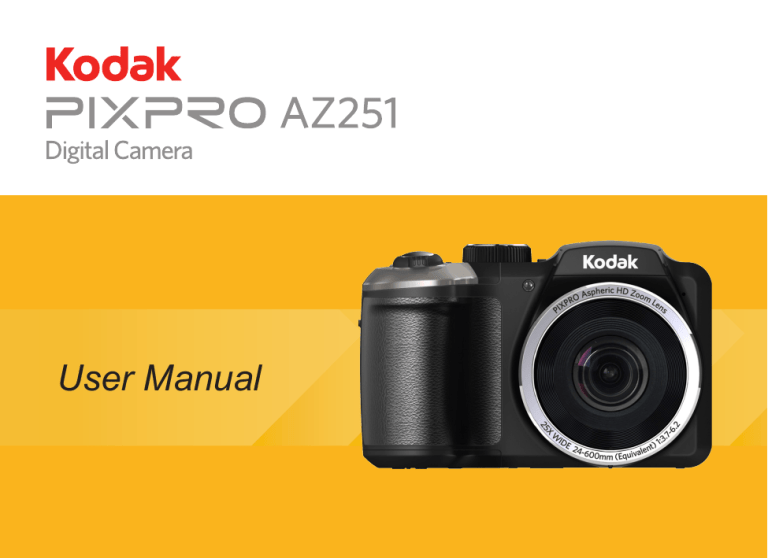 Kodak Pixpro Az251 Camera User Guide