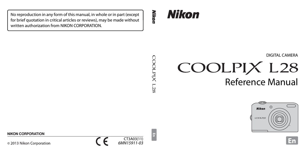 Nikon COOLPIX L28 Camera User Guide | Manualzz