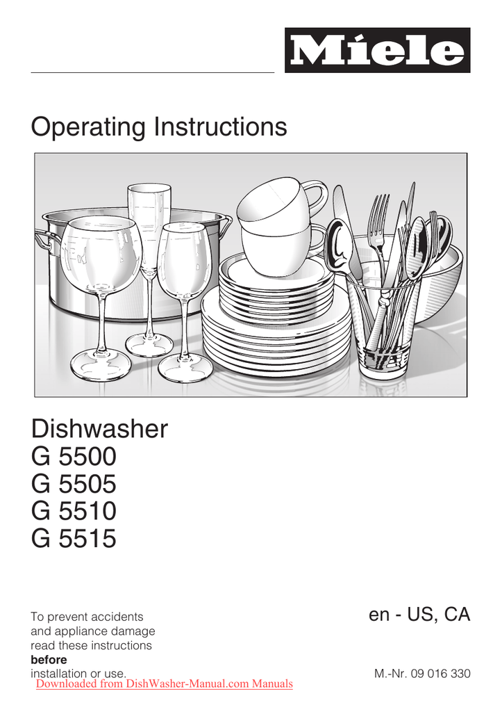 Miele G 5500 Dishwasher User Guide Manualzz