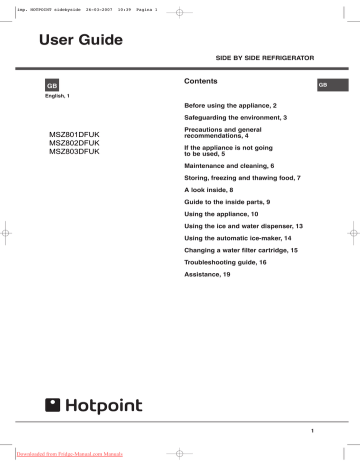 Hotpoint Ariston Msz 802 D User Guide Manualzz