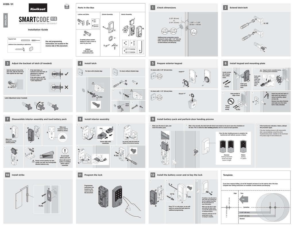 KS99160TCHx Kwikset SmartCode 916 ZWave Touchscreen Deadbolt with