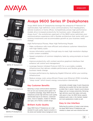 Avaya 9611G Telephone Datasheet | Manualzz