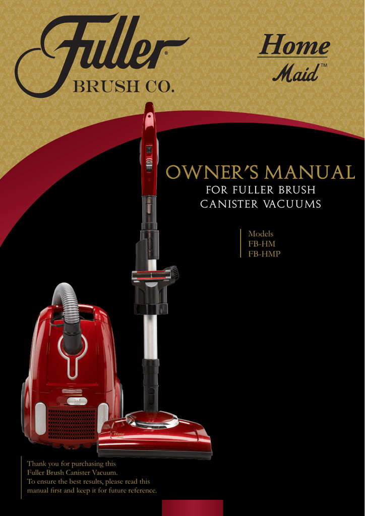 Owner’s Manual For Fuller Brush Canister Vacuums Models Manualzz