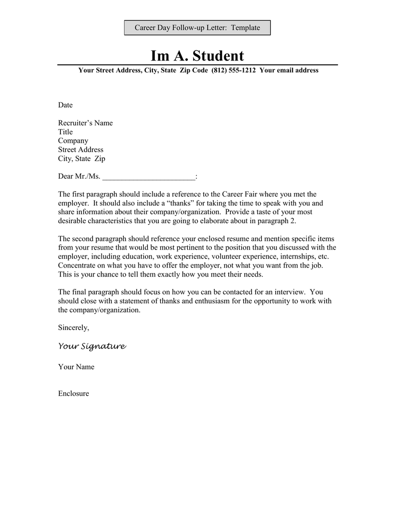 follow up letter template manualzz com follow up letter after job fair