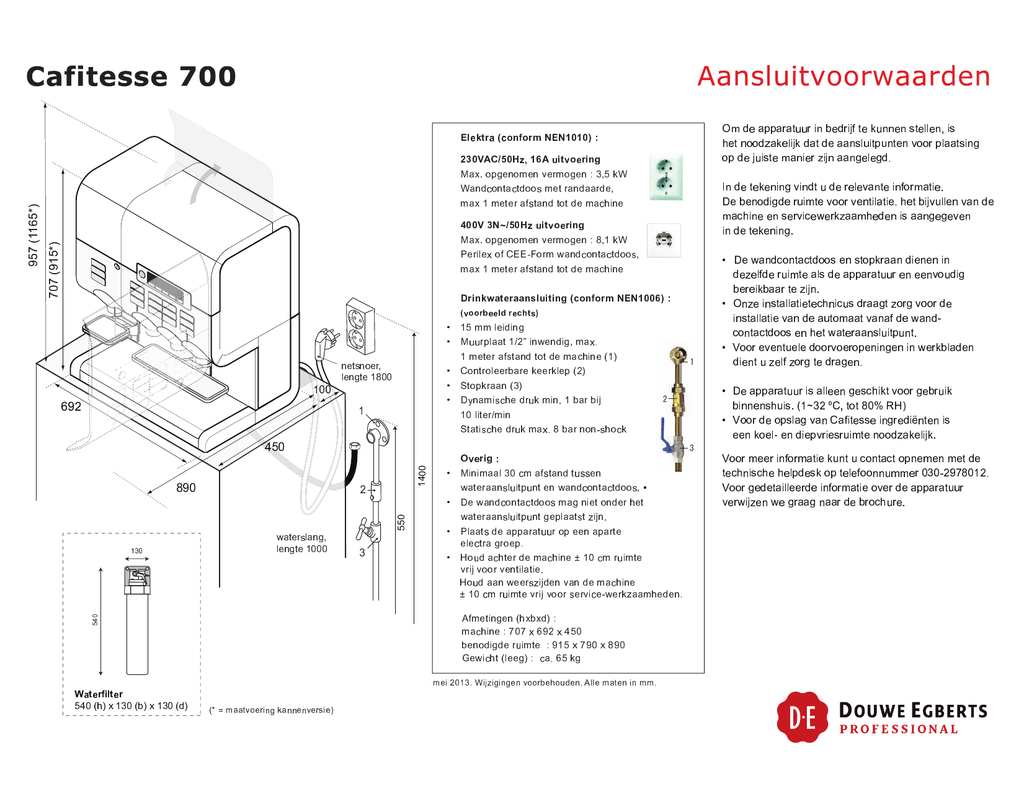 Cafitesse 700 nsluitvoorwaarden Manualzz