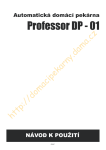 Professor DP-01 dom&aacute;ca pek&aacute;rna N&aacute;vod na použitie