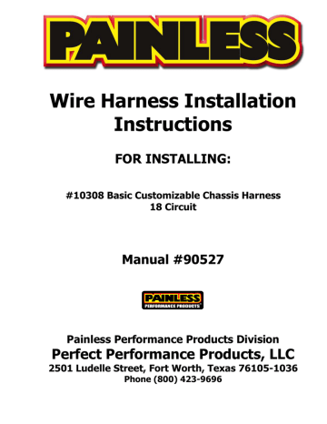 Wire Harness Installation Instructions  Perfect Performance Products, LLC | Manualzz