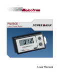 Laser Power Meter PowerMax PM500D User Manual