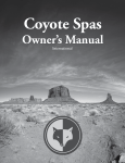 Coyote Spas Hot Tub Tucson, Santa Fe, Mesa, Durango, Laredo, Maricopa, Havasu, Vegas, Amarillo, Pomona, Escondido User Manual