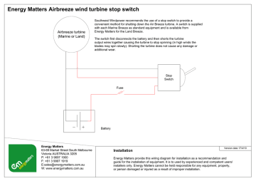 Energy Matters Airbreeze wind turbine stop switch Installation Guide ...