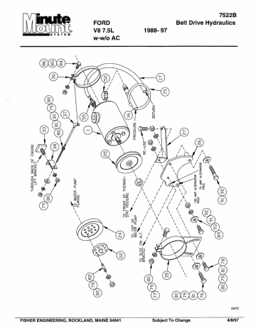 7522 Ford 460 7 5l 97 Under Hood Hydraulic Kit Belt Drive 7522b Manualzz