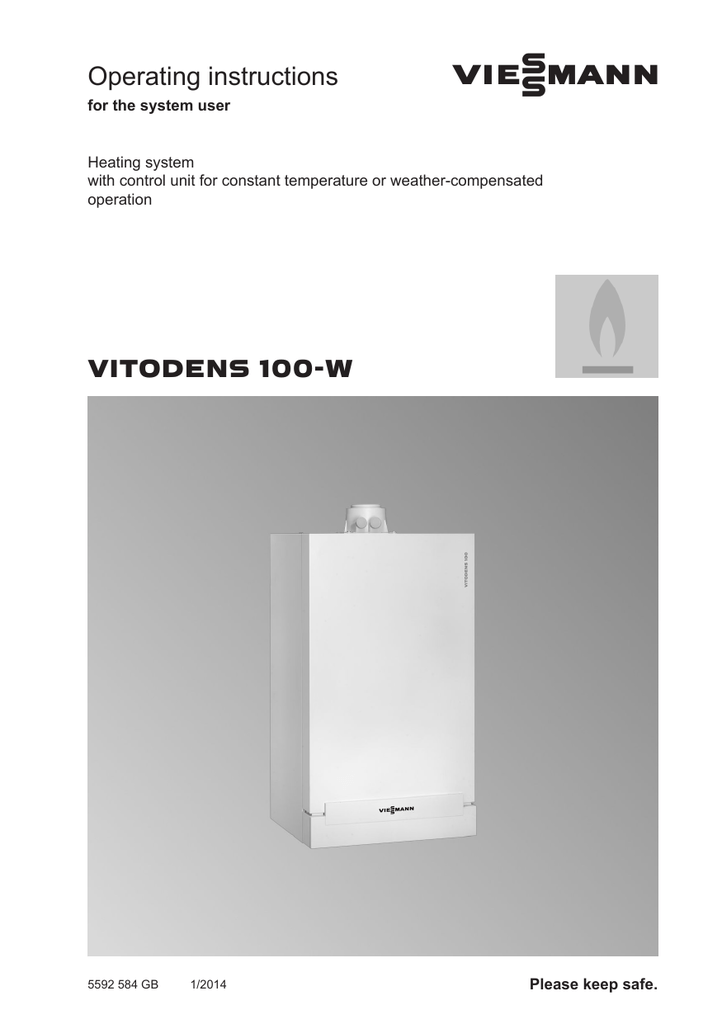 Viessmann Vitodens 100-W Operating Instructions Manual | Manualzz