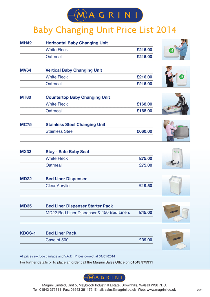 magrini horizontal baby changer