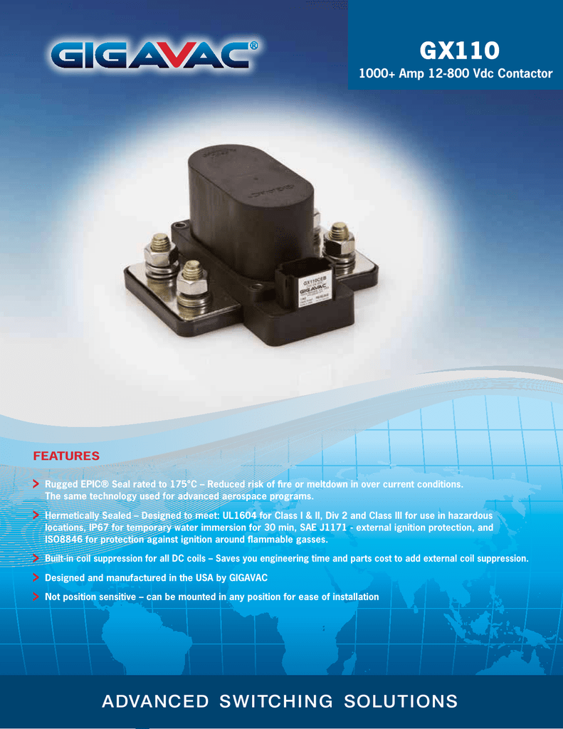 datasheet for GX110BEB by Gigavac Manualzz
