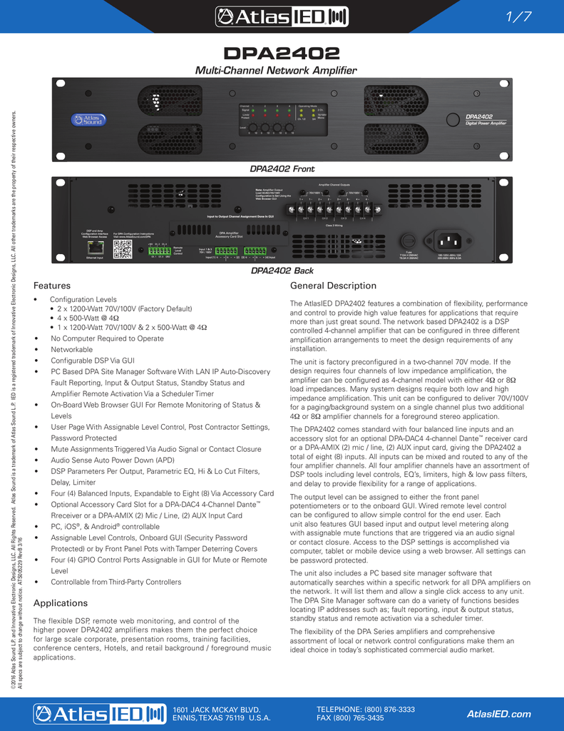 Dpa2402 Data Manualzz