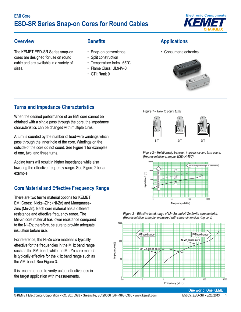Kemet ferrite core datasheet Manualzz