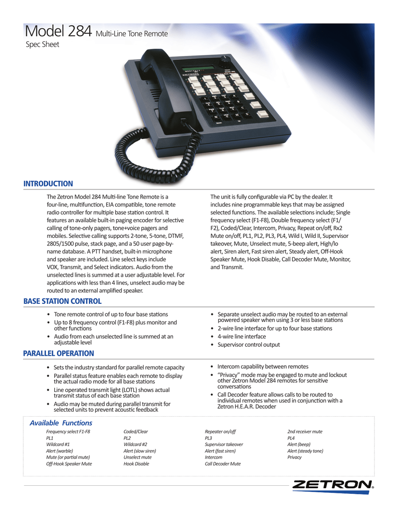 Zetron 4010 Programming Manual