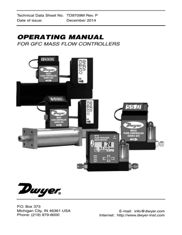 Dwyer Series GFC Instruction manual | Manualzz