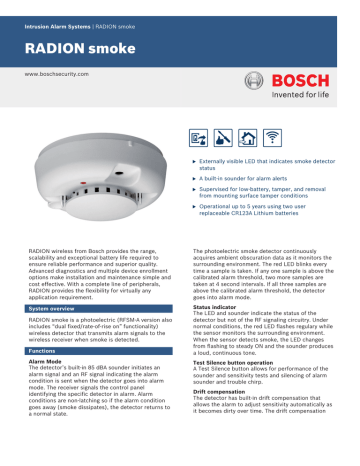 Bosch RFSM RADION wireless smoke detector 