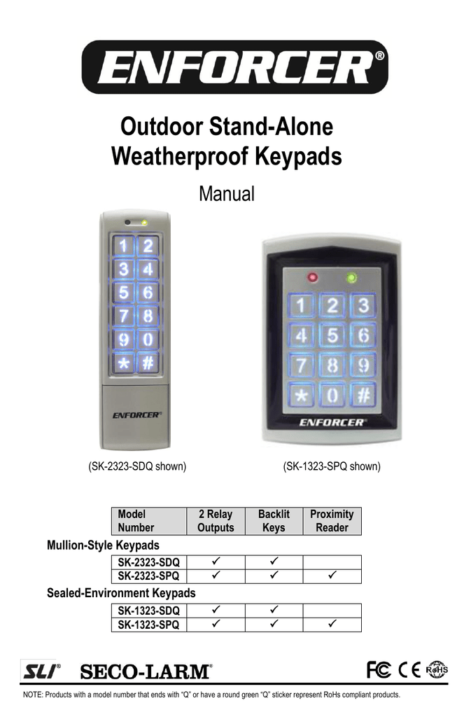 Seco Sk 1323 Sdq Install Manual Manualzz