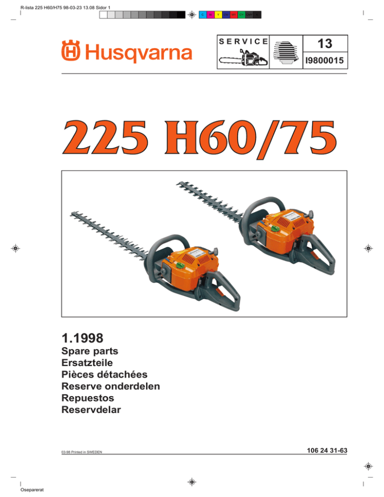 Husqvarna 225H60 and 225H75 Hedge Trimmers 03 Manualzz