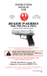 Ruger Pistol P-Series P89, P90, P94, P944 Instruction Manual