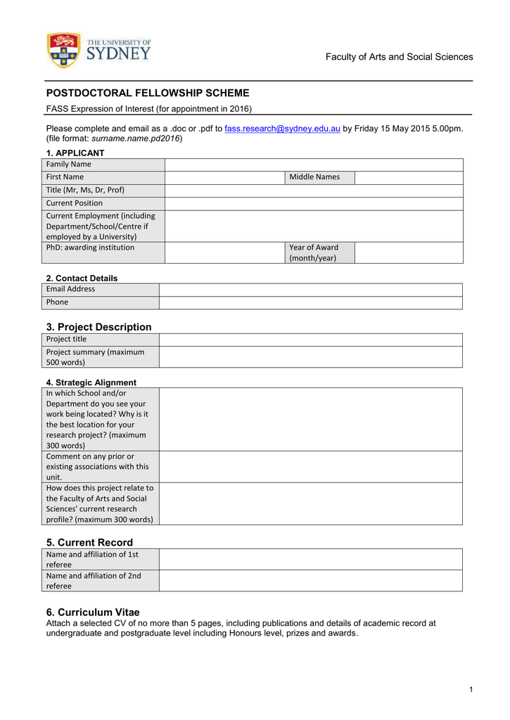 Fass Expression Of Interest Manualzz