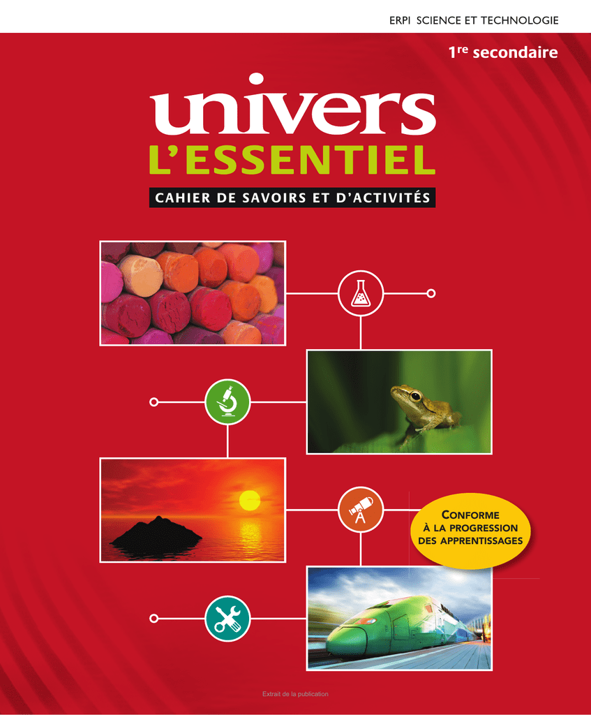 Univers L Essentiel Secondaire 1 Corrigé Pdf