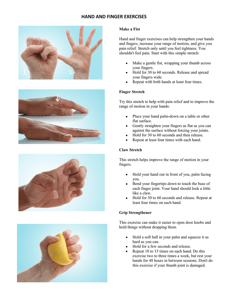 Hand And Finger Strengthening Exercises