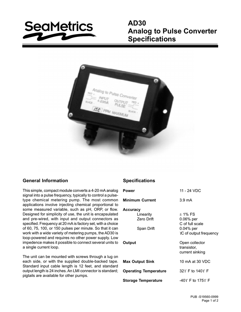 analog to pulse signal converters