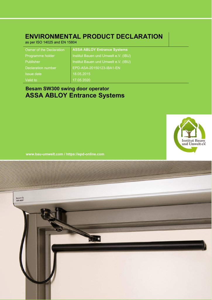 Swing door operator Manualzz